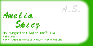 amelia spicz business card